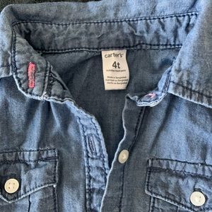 Girls 4T Carter’s button up shirt